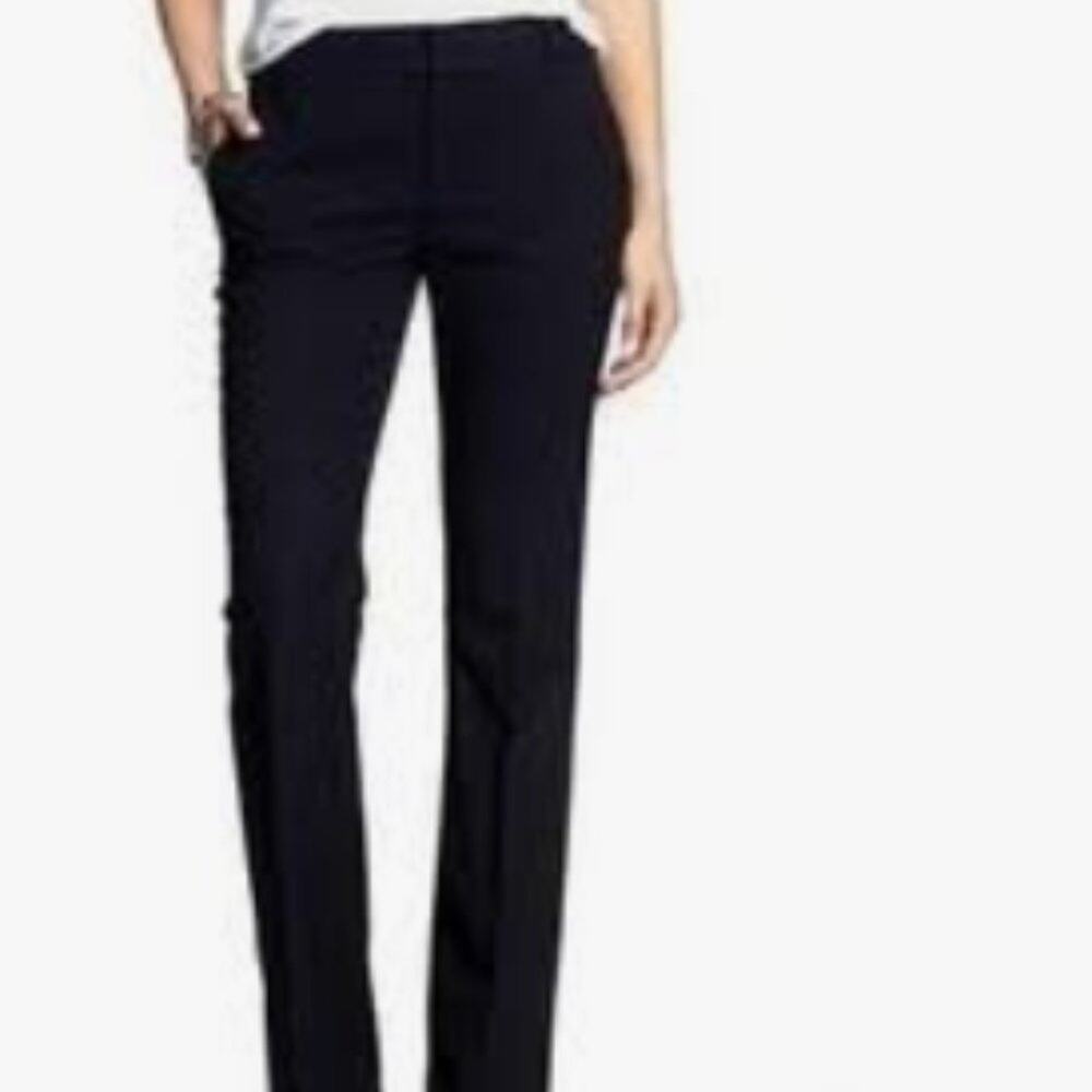 BANANA REPUBLIC Factory Martini Fit Black Straight Trouser Lined 8